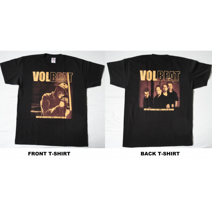 Volbeat T-Shirt Free Shipping Guitar Gangsters & Cadillac Blood Official Original T-Shirt REAL PHOTO ! (NO PHOTO SHOP)