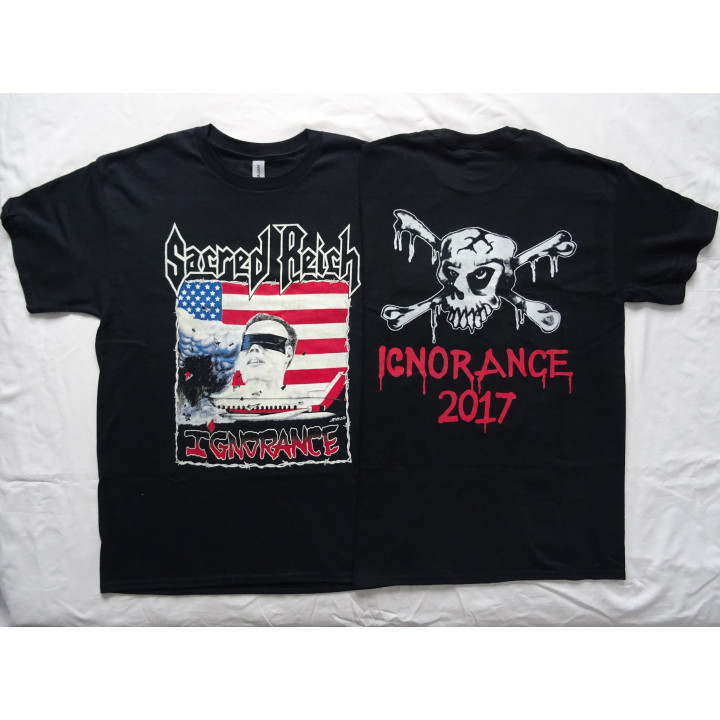 Sacred Reich Ignorance Official T-Shirt 30 Years Of Ignorance Real Photo Classic Old Thrash Metal