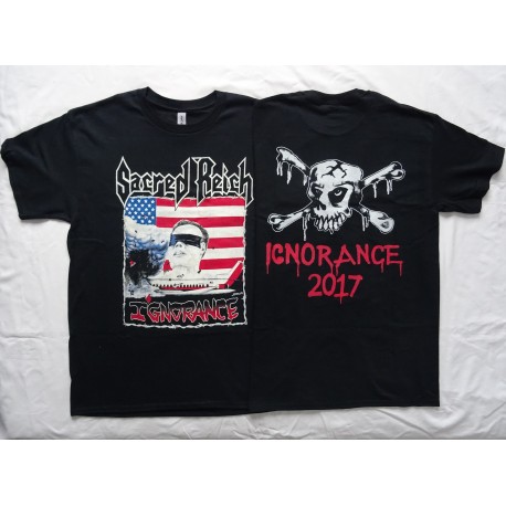 Sacred Reich Ignorance Official T-Shirt 30 Years Of Ignorance Real Photo Classic Old Thrash Metal