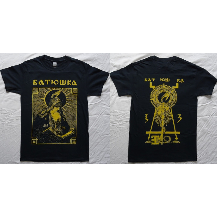 BATUSHKA LITOURGIYA SHEMA MONK BLACK T-SHIRT BLACK METAL 