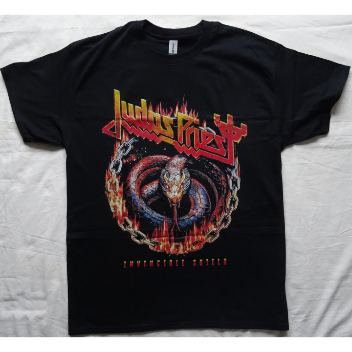 Judas Priest Invincible Shield Serpent Itin Tee Official T-Shirt Real Photo Free Shipping