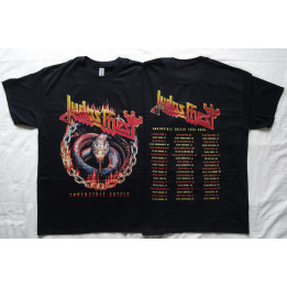 Judas Priest Invincible Shield World Tour 2024 Serpent Itin Tee Europe and Us Tour 2024 Official T-Shirt Real Photo 