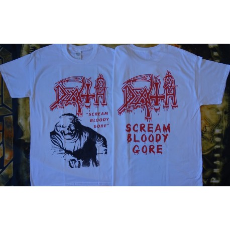 Death Scream Bloody Gore Official T-Shirt Classic Death Metal Cult Legend Album 1987 Mantas Chuck Schuldiner Death Metal