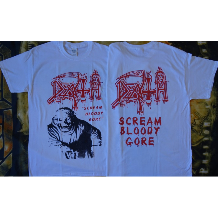 Death Scream Bloody Gore Official T-Shirt Classic Death Metal Cult Legend Album 1987 Mantas Chuck Schuldiner Death Metal