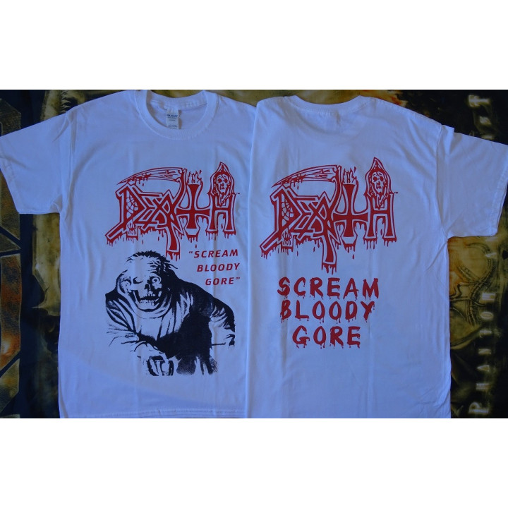 Death Scream Bloody Gore Official T-Shirt Classic Death Metal Cult Legend Album 1987 Mantas Chuck Schuldiner Death Metal