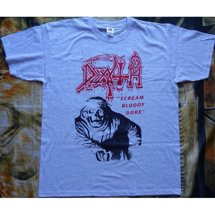 Death Scream Bloody Gore Official Gray T-Shirt Free Shipping Classic Death Metal Cult Legend Album 1987 Chuck Schuldiner 