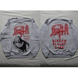 Death Scream Bloody Gore Official Gray Sweater/Blouse (No Hoodie) Classic Death Metal Cult Legend Album 1987 Chuck Schuldiner