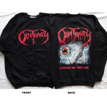 Obituary Cause of Death Sweatshirt Without a Hood Männer Sweatshirts ohne Kapuze Florida Death Metal 