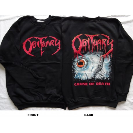 Obituary Cause of Death Sweatshirt Without a Hood Männer Sweatshirts ohne Kapuze Florida Death Metal 