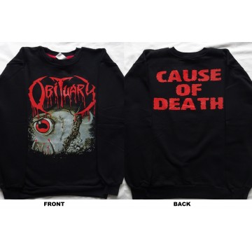 Obituary Cause of Death Sweatshirt Without a Hood Männer Sweatshirts ohne Kapuze Florida Death Metal 