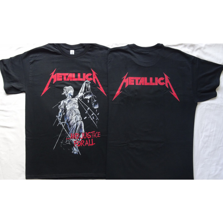 Metallica And Justice for All Free Shipping Official T-Shirt Thrash Metal Classic REAL PHOTO ! (NO PHOTO SHOP) FREE SHIPPING 