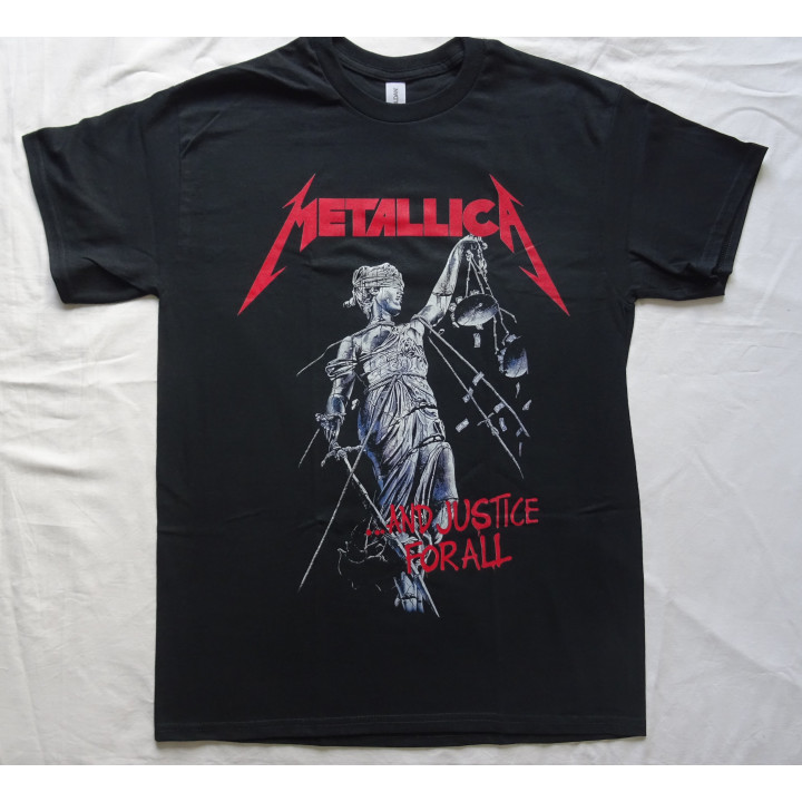 Metallica And Justice for All Free Shipping Official T-Shirt Thrash Metal Classic REAL PHOTO ! (NO PHOTO SHOP) FREE SHIPPING 