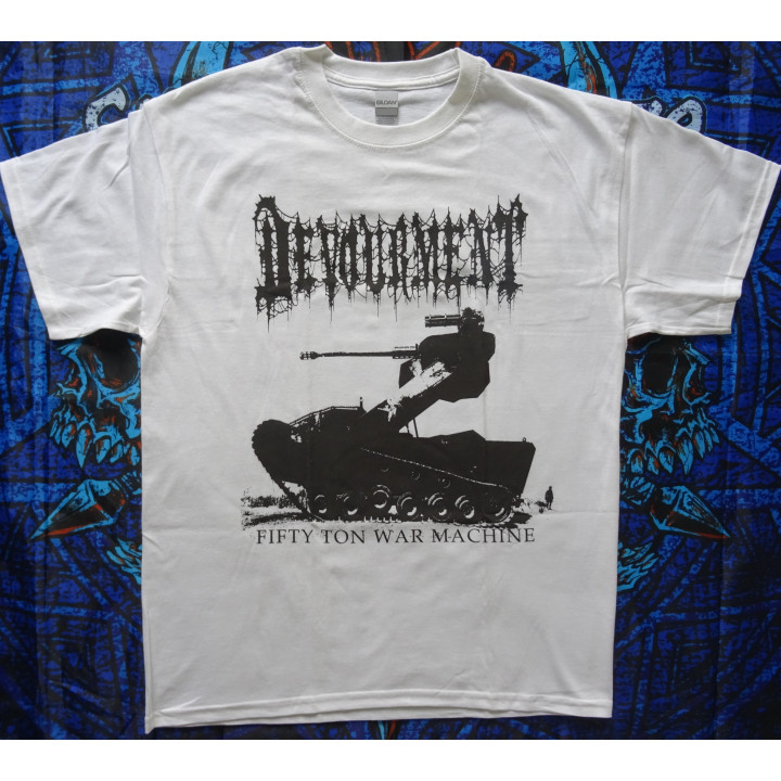 Devourment Fifty Ton War Machine Official T-Shirt Free Shipping Brutal Death Metal REAL PHOTO ! NO PHOTO SHOP