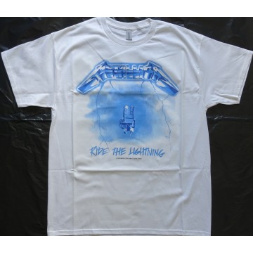 Metallica Ride the Lightning Free Shipping Official Original T-Shirt Classic Thrash Metal REAL PHOTO ! (NO PHOTO SHOP !)
