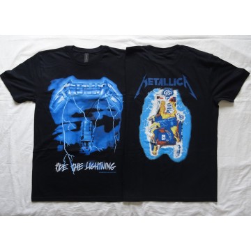 Metallica Ride the Lightning Official Original T-Shirt Classic Thrash Metal REAL PHOTO ! (NO PHOTO SHOP !)