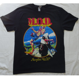 M.O.D. Surfin' M.O.D. Free Shipping New Black T-Shirt Method of Destruction M.O.D. 1988 Crossover Thrash Metal 
