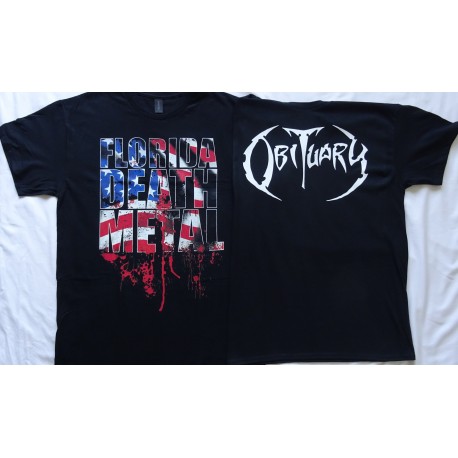 Obituary Free Shipping Florida Death Metal Shirt Slowly We Rot Cause of Death The End Complete Thrash of the Titans EUROPE Tour