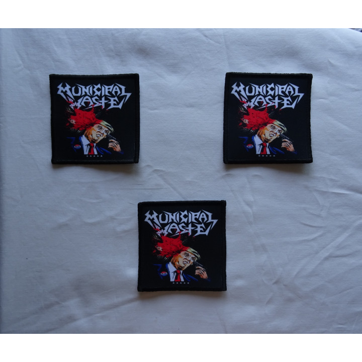 Municipal Waste Dump Trump Patch Donald Trump Shooting Patch Backpatch Rückenaufnäher Aufnäher 