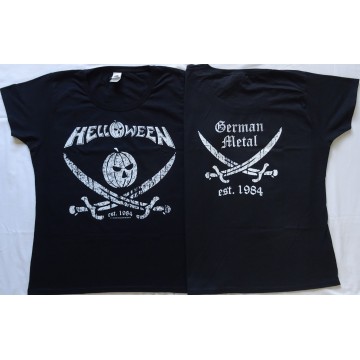 Helloween Pirate Pumpkin est 1984 German Metal 40 Years Official Women T-Shirt