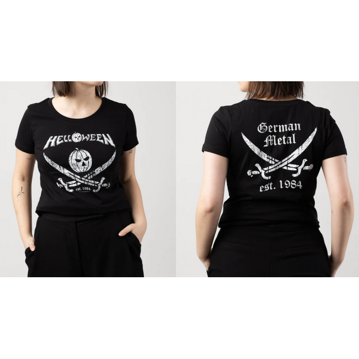 Helloween Pirate Pumpkin est 1984 German Metal 40 Years Official Women T-Shirt
