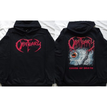 Obituary Cause of Death Hoodie Kapuzenjacke Hooded Big Size Große Größen Florida Death Metal Real Photo Gildan 2XL