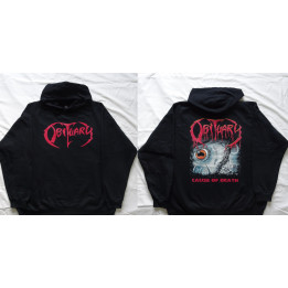 Obituary Cause of Death Hoodie Kapuzenjacke Hooded Big Size Große Größen Florida Death Metal Real Photo Gildan 4XL