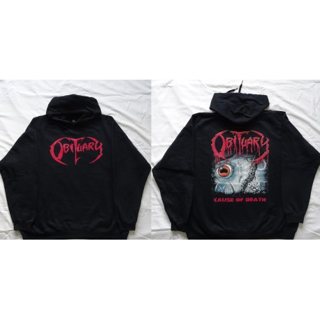 Obituary Cause of Death Hoodie Kapuzenjacke Hooded Big Size Große Größen Florida Death Metal Real Photo Gildan 5XL