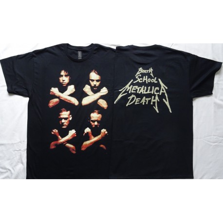 Metallica Birth School Metallica Death Official T-Shirt Real Photo Birth Death Crossed Arms