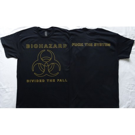 Biohazard Divided We Fall Free Shipping Official T-Shirt Fuck The System!