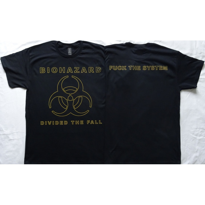 Biohazard Divided We Fall Free Shipping Official T-Shirt Fuck The System!