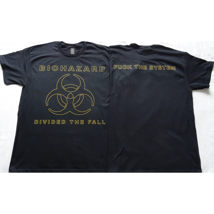 Biohazard Divided We Fall Official T-Shirt Fuck The System!