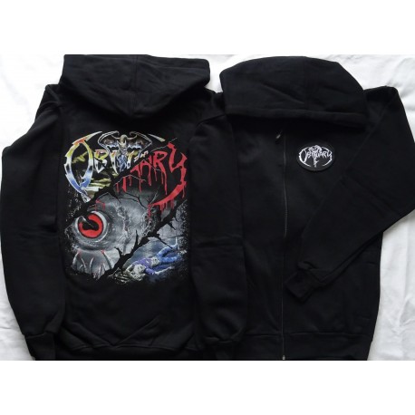 Obituary Slowly We Rot Cause of Death The End Complete Classic Florida Death Metal Zipper Hoodie Kapuzenjacke
