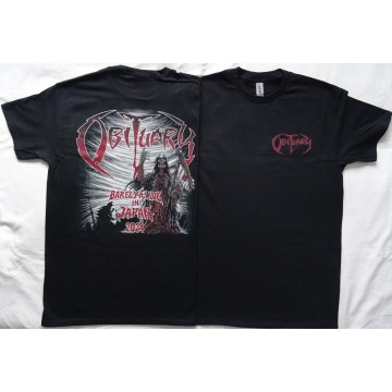 Obituary T-Shirt Free Shipping Barely Alive in Japan Tour 2024 Dying Of Everything World Tour Florida Death Metal