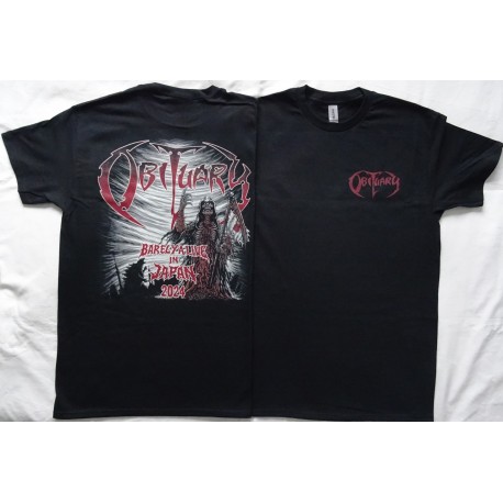 Obituary T-Shirt Free Shipping Barely Alive in Japan Tour 2024 Dying Of Everything World Tour Florida Death Metal