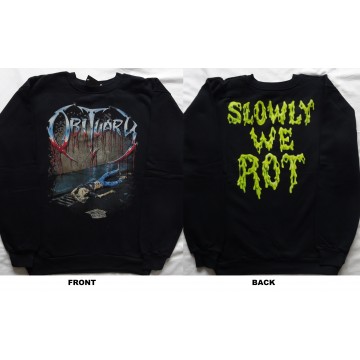 Obituary Slowly We Rot Sweatshirt Without a Hood Männer Sweatshirts ohne Kapuze Florida Death Metal 