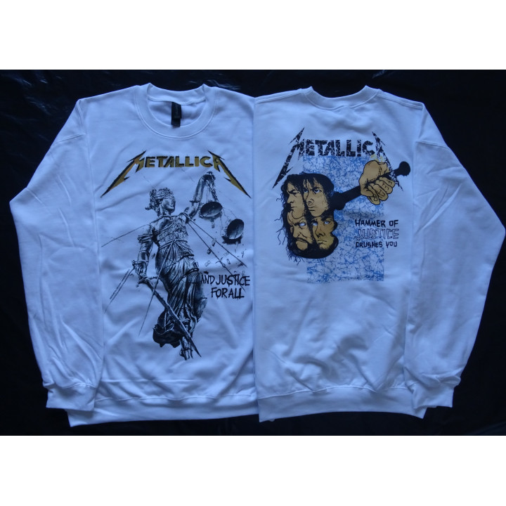 Metallica And Justice For All Official Oversized Crewneck Sweatshirt All Size S - 4XL Real Photo