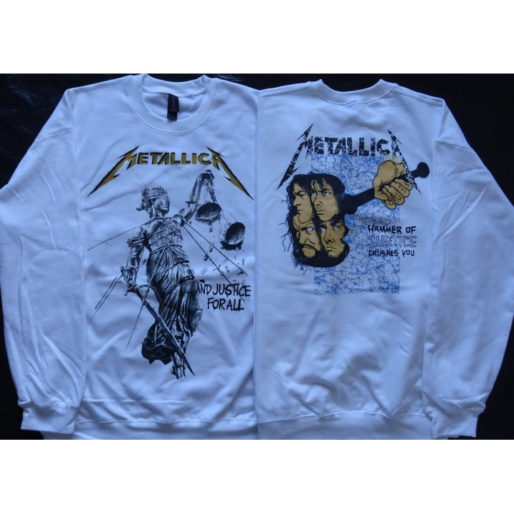 Metallica And Justice For All Official Oversized Crewneck Sweatshirt All Size S - 4XL Real Photo