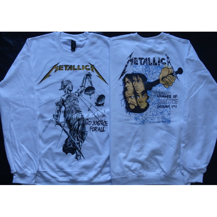 Metallica And Justice For All Official Oversized Crewneck Sweatshirt All Size S - 4XL Real Photo