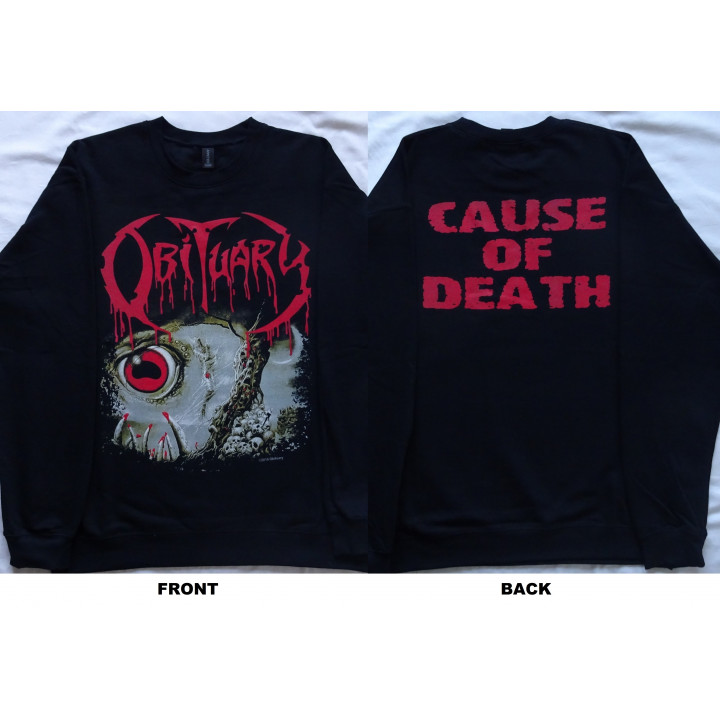 Obituary Cause Of Death Florida Death Metal Official Oversized Crewneck Sweatshirt Gildan Without a Hood Männer Ohne Kapuze