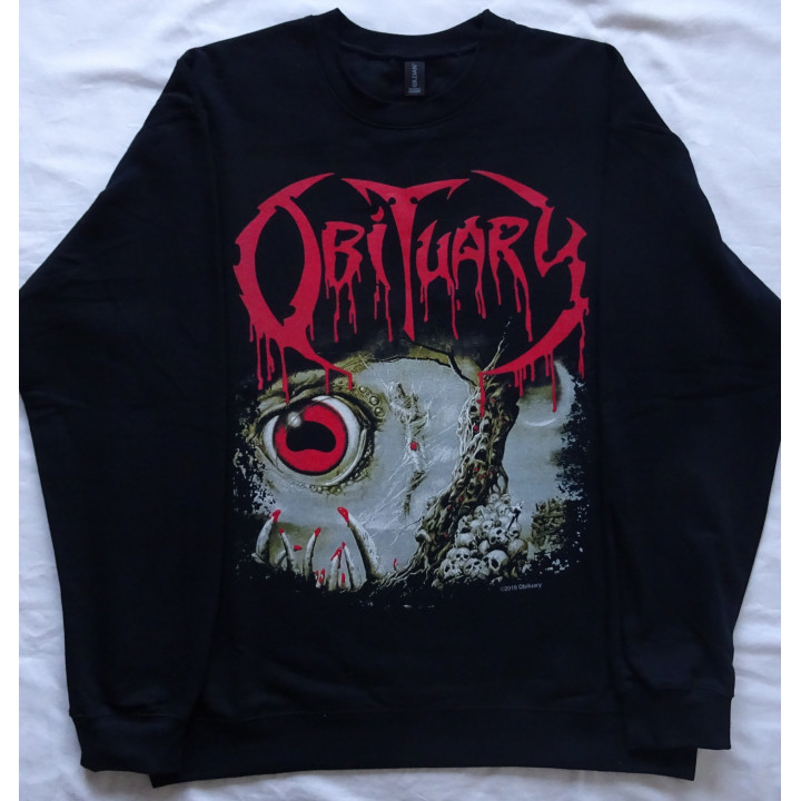 Obituary Cause Of Death Florida Death Metal Official Oversized Crewneck Sweatshirt Gildan Without a Hood Männer Ohne Kapuze