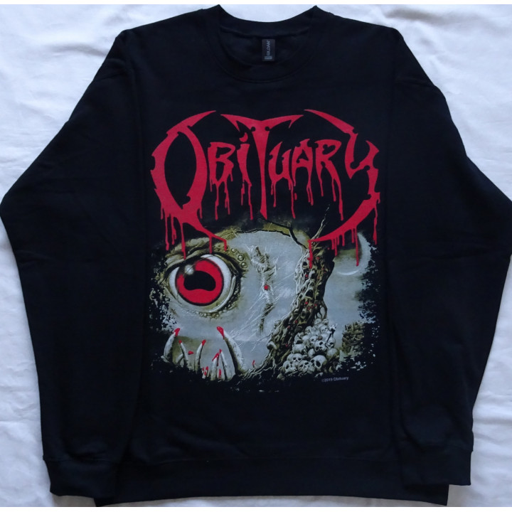 Obituary Cause Of Death Florida Death Metal Official Oversized Crewneck Sweatshirt Gildan Without a Hood Männer Ohne Kapuze