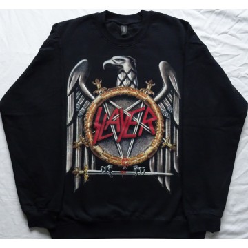 Slayer Eagle Crew Neck Sweater Official Oversized Crewneck Sweatshirt Gildan Without a Hood Männer Ohne Kapuze Thrash Metal