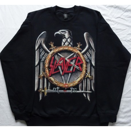 Slayer Eagle Crew Neck Sweater Official Oversized Crewneck Sweatshirt Gildan Without a Hood Männer Ohne Kapuze Thrash Metal