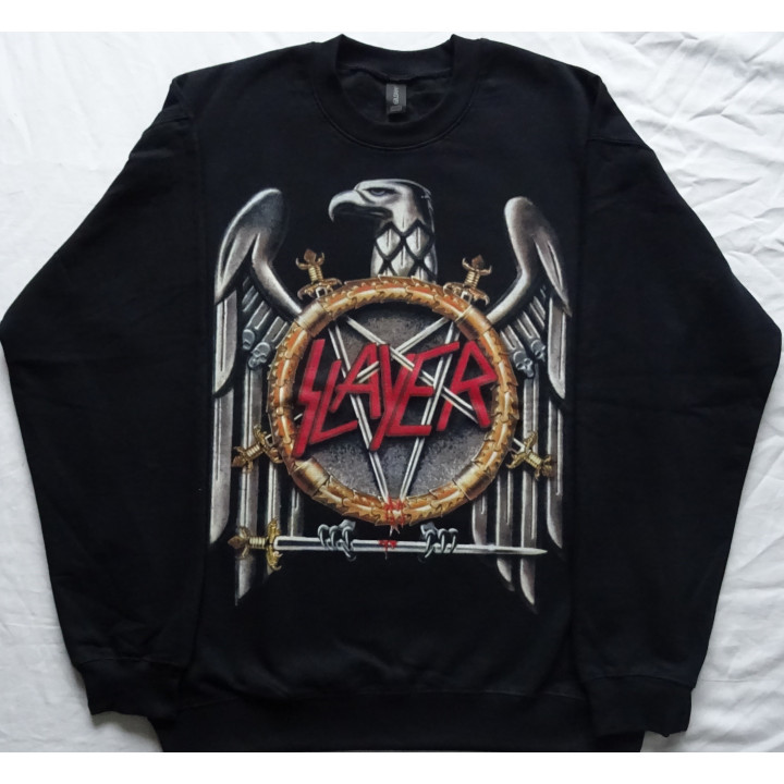 Slayer Eagle Crew Neck Sweater Official Oversized Crewneck Sweatshirt Gildan Without a Hood Männer Ohne Kapuze Thrash Metal