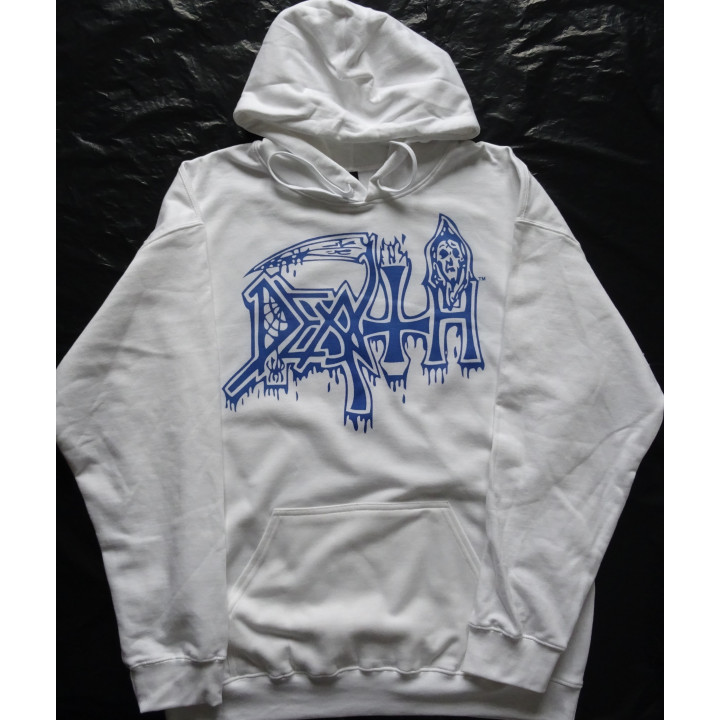 Death Posterized White Pull Over Hoodie New Official Kapuzenjacke All Size Alle Größe Death Metal 